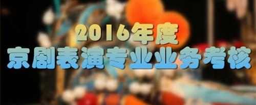 肏女人屄APP国家京剧院2016年度京剧表演专业业务考...